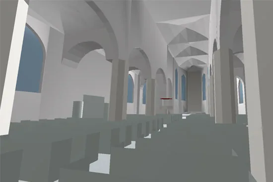Odeon-simulering, strålgångsberäkning