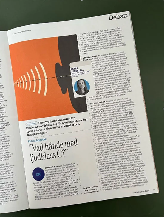 Debattartikeln i Tidningen Arkitekten, Nr 03 2024