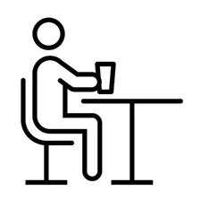 Illustration: äta i klassrummet